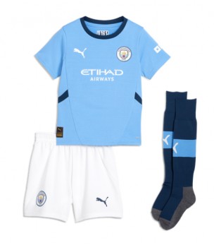 Billiga Manchester City Rodri Hernandez #16 Hemmatröja Barn 2024-25 Kortärmad (+ Korta byxor)